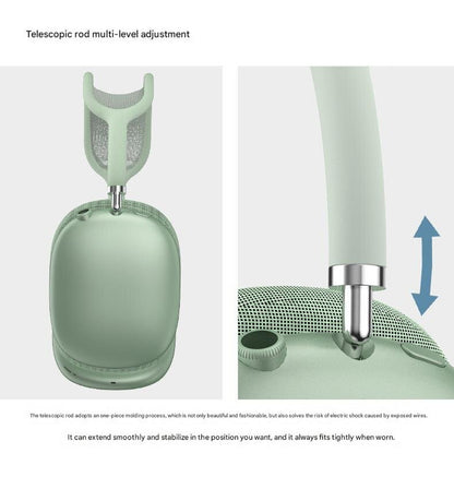 Blue Bluetooth Over-Ear Headphones - Mesh Headband, Wireless, Rotatable Earcups