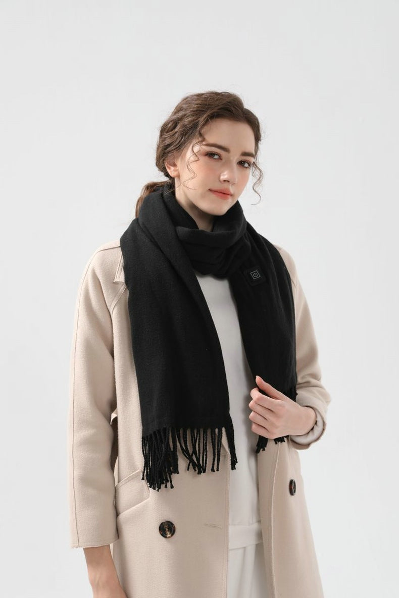 Heated Electric Scarf Black