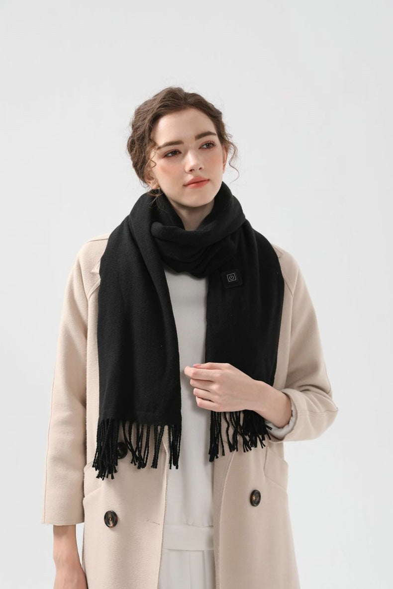 Heated Electric Scarf Black