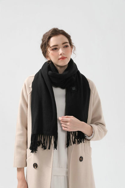 Heated Electric Scarf Black