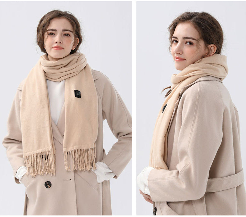Heated Electric Scarf Khaki