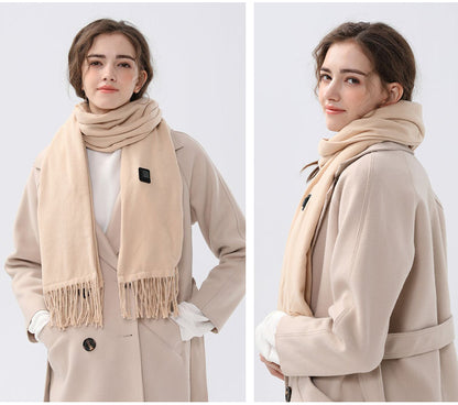 Heated Electric Scarf Khaki