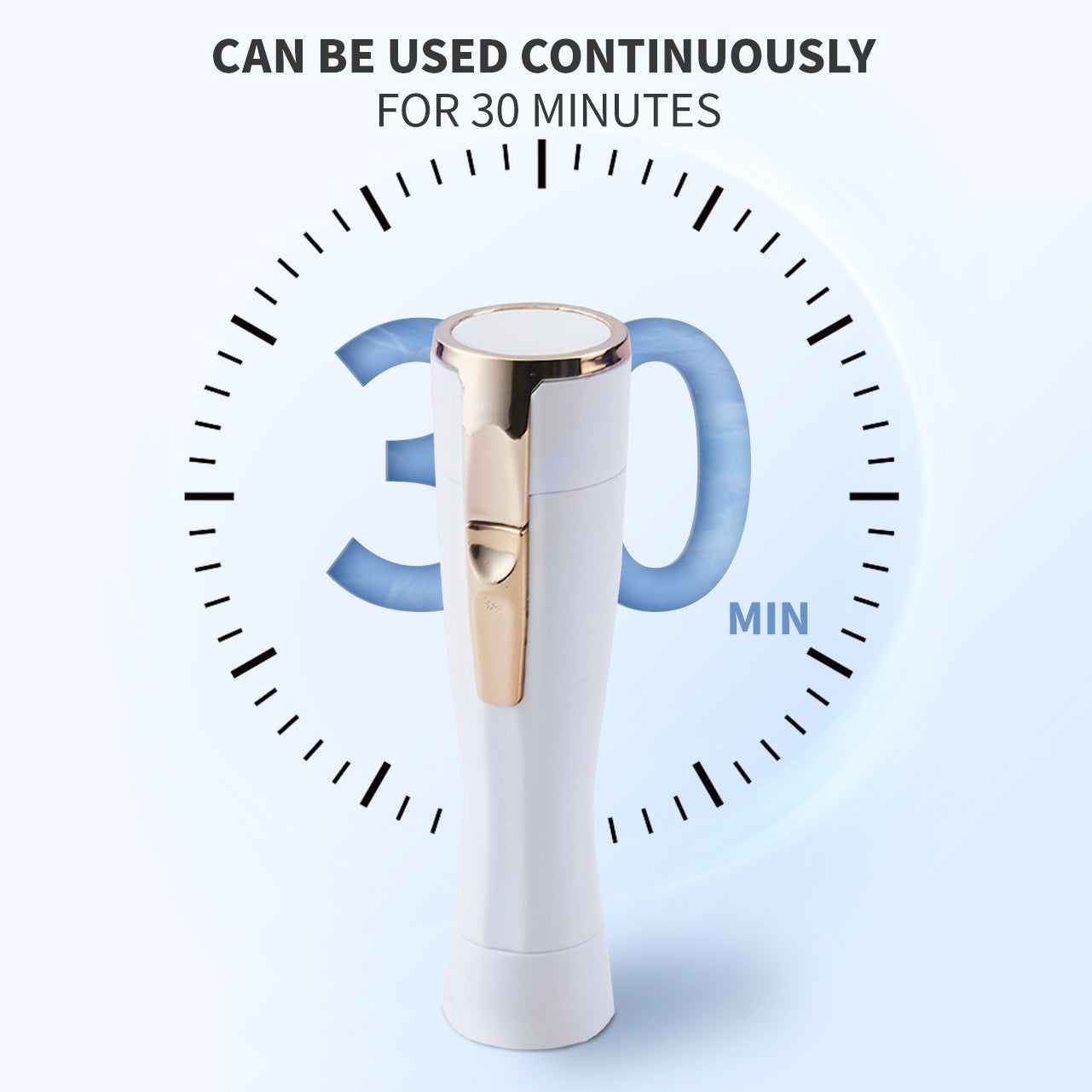 White Electric Shaver for Women - Painless Hair Remover with USB Charging