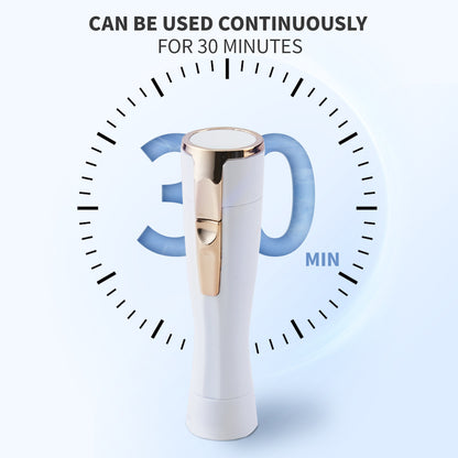 White Electric Shaver for Women - Painless Hair Remover with USB Charging