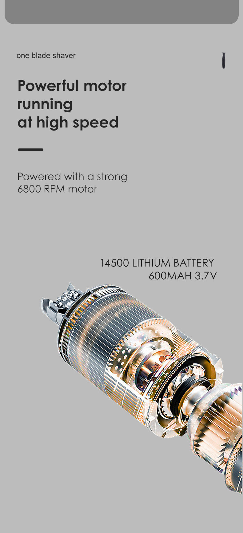 One Blade Electric Shaver for Men - Safe for Sensitive Areas, Wet/Dry Use