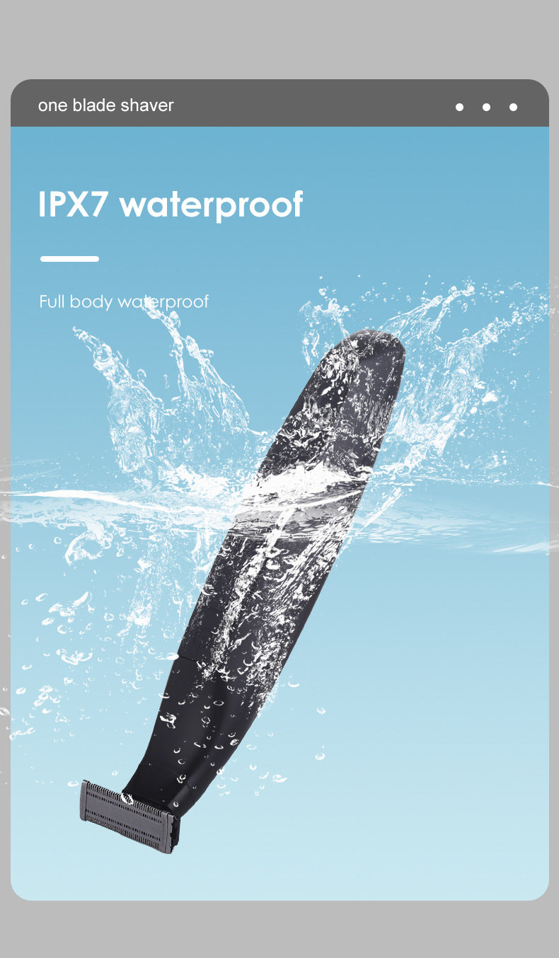 One Blade Electric Shaver for Men - Safe for Sensitive Areas, Wet/Dry Use