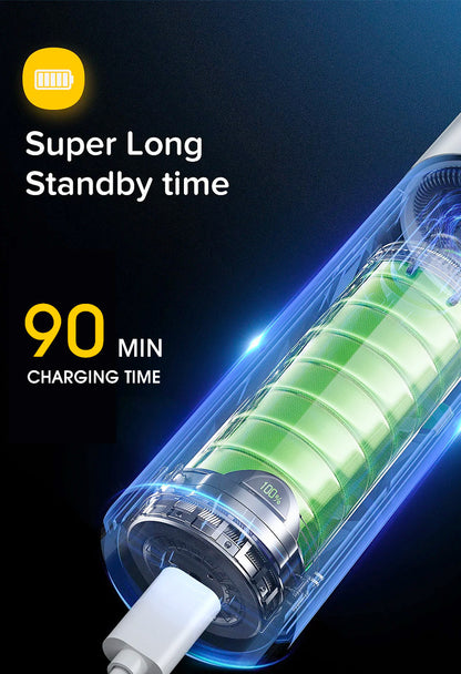 White 5-in-1 Electric Shaver for Women - Versatile Hair Remover for Face & Body