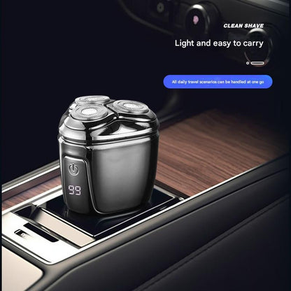 Black Mini Electric Shaver for Men - Portable & Rechargeable Razor for Travel