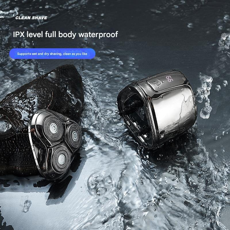 Black Mini Electric Shaver for Men - Portable & Rechargeable Razor for Travel