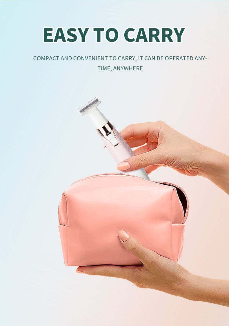 Orange Electric Shaver for Women - USB Rechargeable, Painless Hair Removal