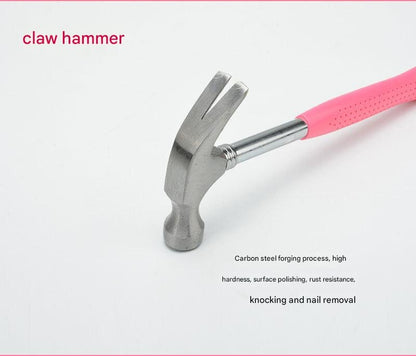 39-Piece Home Tool Kit - Pink Carbon Steel Hardware Set