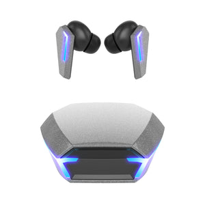 Silver Wireless Gaming Earbuds - Bluetooth 5.2, Low Delay, 3D Stereo