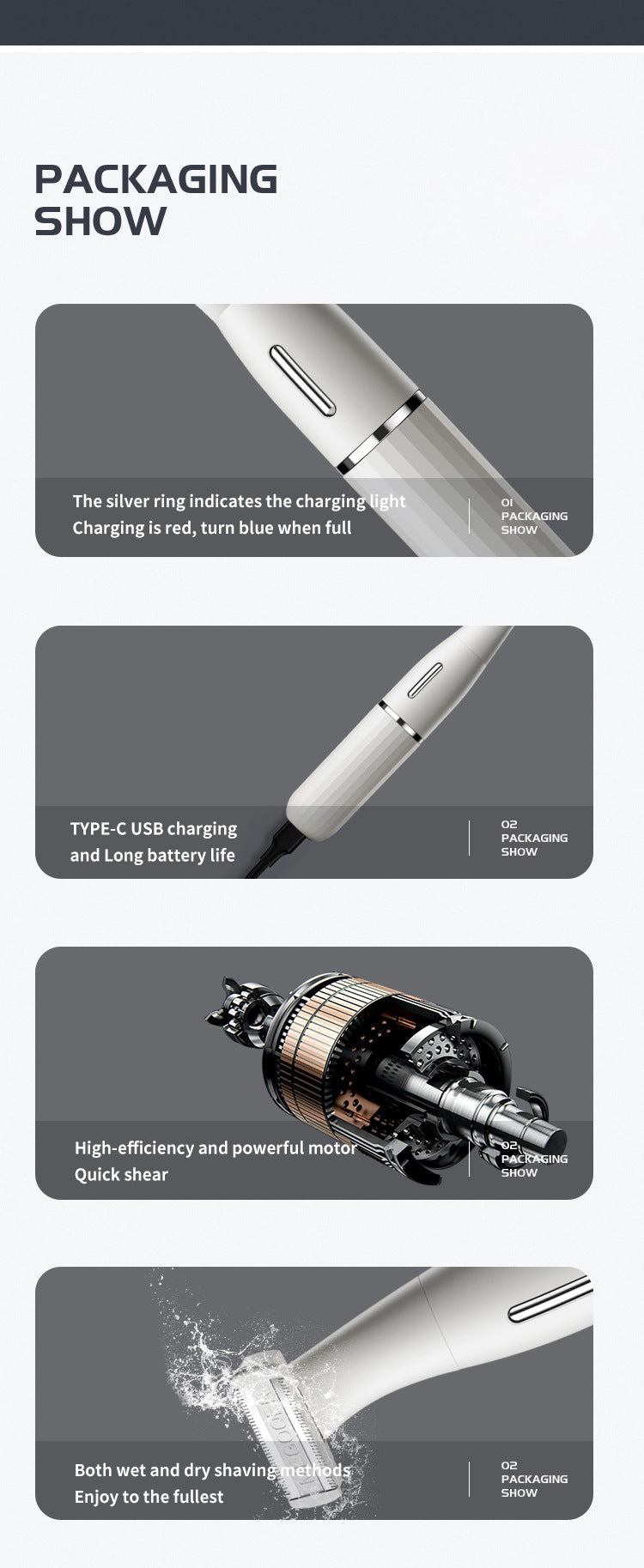 All-in-One Ladies' Trimmer Kit - Body, Face, Eyebrow & Nose Hair Removal white