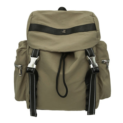 Army Green Lightweight Nylon Backpack - Water Resistant Travel Daypack for Women & Men
