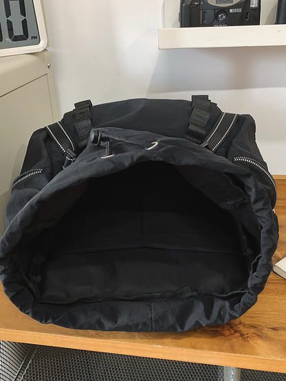 Army Green Lightweight Nylon Backpack - Water Resistant Travel Daypack for Women & Men