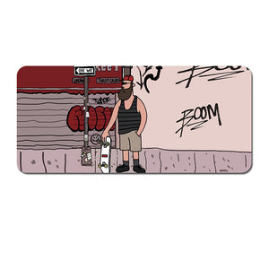 (90x40x0.4cm) Computer Desk Mat - Big Beard Uncle Series, Smooth Gaming Surface - Style 4