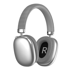 Silver Comfortable Over-Ear Headphones - Hi-Fi Sound, Long Battery, Swivel Control