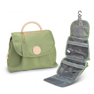 Green Stylish Travel Makeup Organizer Bag with Hanging Hook