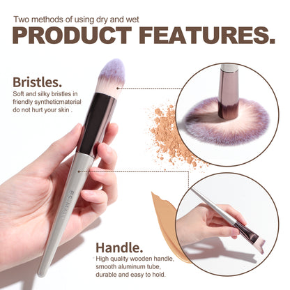 Beige 18-Piece Makeup Brush Set - Professional