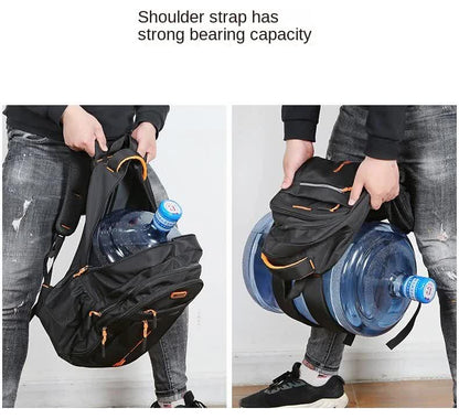 Black And Blue Large Capacity Business Backpack for Men and Women - Waterproof Laptop School Bag with Breathable Design