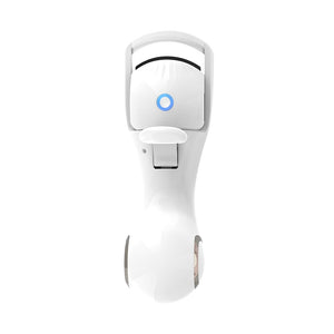White Heated Eyelash Curler - 3 Temperature Settings, Long-Lasting Curl, Mini Electric Lash Curler