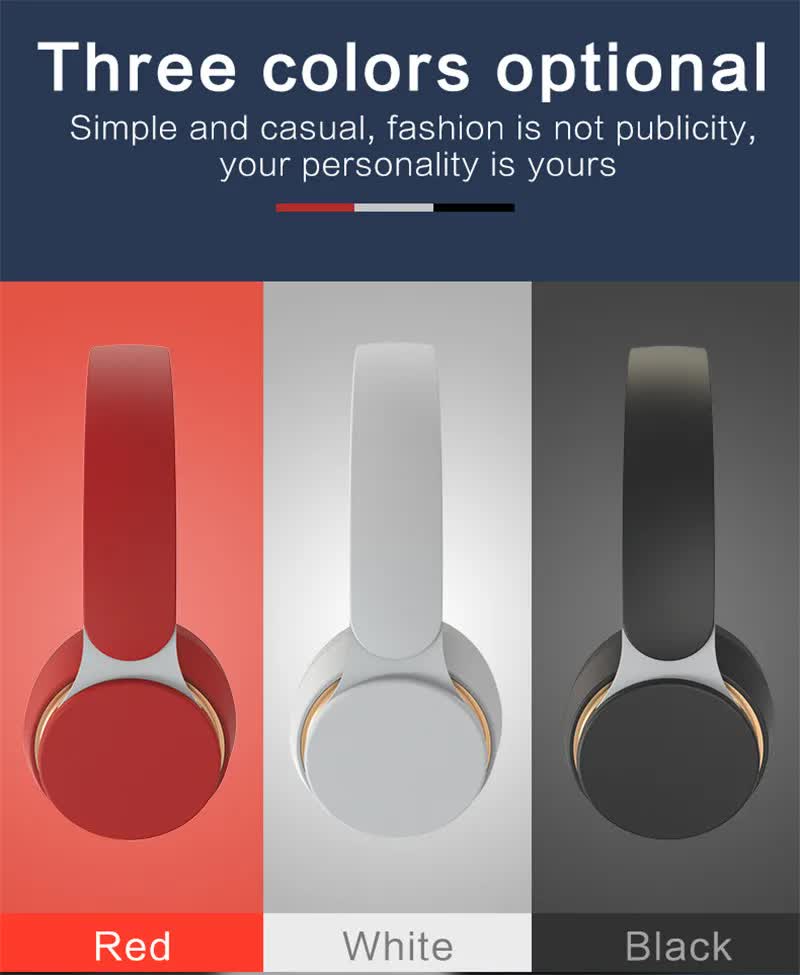 Dark Green Wireless Bluetooth Headphones with Noise Reduction - Heavy Bass, Long Battery Life, TF Card Support