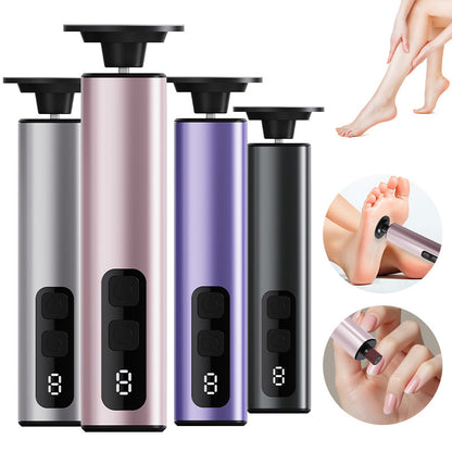 Rose Glod Rechargeable Electric Foot File with 9 Speed Settings - Callus Remover for Smooth Feet