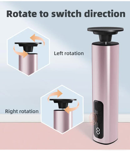 Purple Rechargeable Electric Foot File with 9 Speed Settings - Callus Remover for Smooth Feet