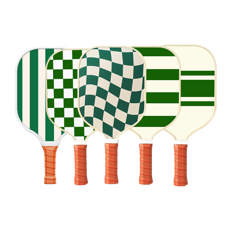 Set 5 White And Green T700 Carbon Fiber Pickleball Paddle Set - 2 Paddles, 4 Balls, and Portable Carry Bag for Adults and Students