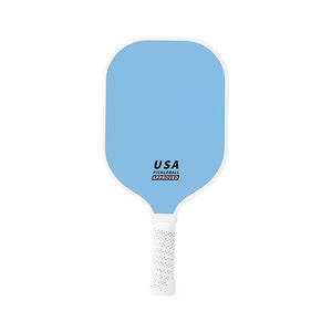 Blue Fiberglass Pickleball Paddle - Lightweight 215g with Anti-Slip TPU Grip for Outdoor Sports