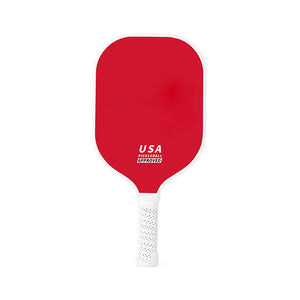 Red Fiberglass Pickleball Paddle - Lightweight 215g with Anti-Slip TPU Grip for Outdoor Sports