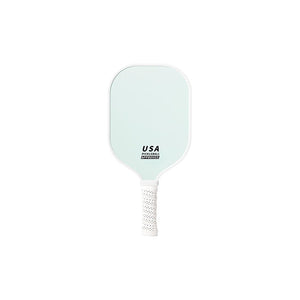 Light Green Fiberglass Pickleball Paddle - Lightweight 215g with Anti-Slip TPU Grip for Outdoor Sports