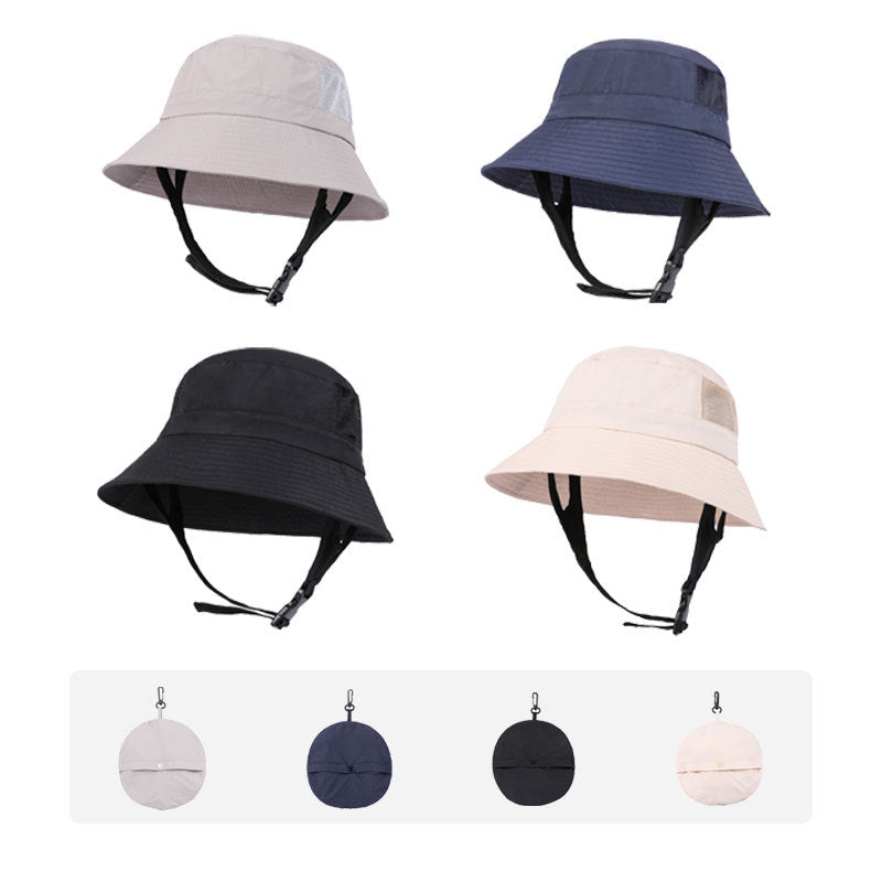 Dark Grey UV50+ Sun Protection Bucket Hat - Waterproof, Quick-Dry, Foldable Outdoor Fishing Hat for Men and Women