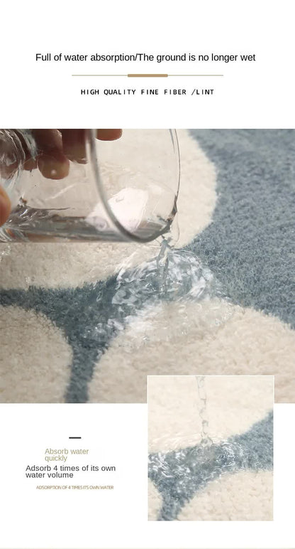 2 Pcs Red And White Foot-Shaped Plush Bath Mat - Non-Slip Absorbent Bathroom Rug for Bedroom and Doorway (50x80cm)