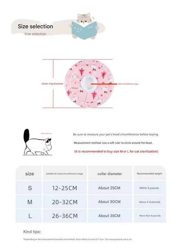 2 Pcs Size S Pink Comfortable Pet Recovery Collar | Waterproof Anti - Lick Collar for Cats & Dogs - Factory Direct Shop
