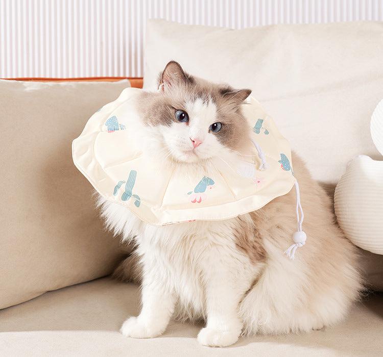 2 Pcs Size L Beige Comfortable Pet Recovery Collar | Waterproof Anti - Lick Collar for Cats & Dogs - Factory Direct Shop