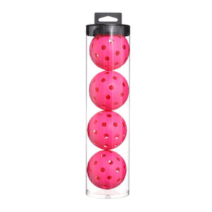 2 Tubes Pink Outdoor Pickleball Balls 4-Pack - Durable 40-Hole Design with Carry Tube(8 balls in total)