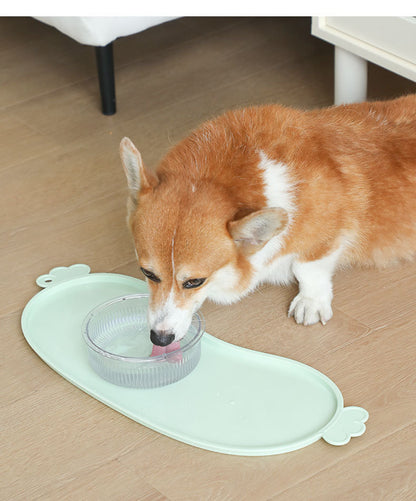 White Non - Slip Pet Feeding Mat - Waterproof Dog & Cat Food Bowl Placemat with Raised Edges - Factory Direct Shop