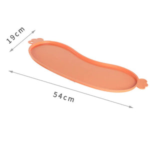 Orange Non - Slip Pet Feeding Mat - Waterproof Dog & Cat Food Bowl Placemat with Raised Edges - Factory Direct Shop
