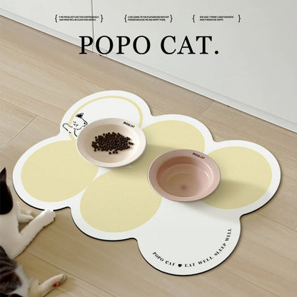 Style 5 Black And Blue Absorbent Diatomaceous Earth Pet Feeding Mat - Non - Slip & Quick Dry Placemat (50x80cm) - Factory Direct Shop