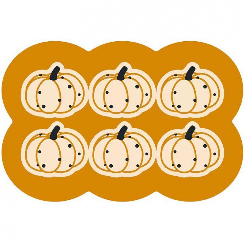 Style 8 Yellow Pumpkin Pattern Absorbent Diatomaceous Earth Pet Feeding Mat - Non - Slip & Quick Dry Placemat (50x80cm) - Factory Direct Shop