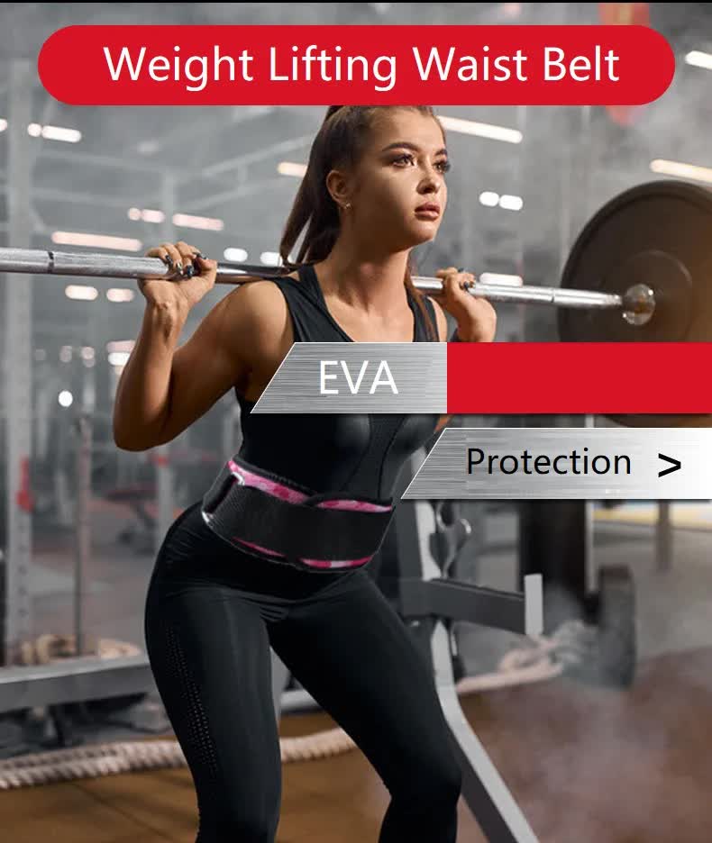 Size M Grey Camouflage Camo Weightlifting Belt - EVA Nylon Gym Belt for Squats, Deadlifts & Lumbar Support