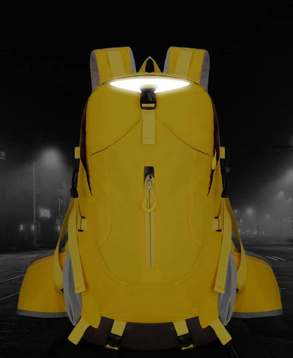 Yellow Lightweight 30L Hiking Backpack - Water-Resistant Outdoor Daypack for Trekking & Travel