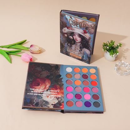 Multicolor Style 72-Color Eyeshadow Palette Book - Long-Lasting Matte, Shimmer & Wet Powder Makeup