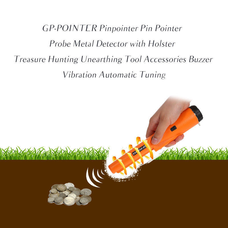 Red High-Sensitivity Metal Detector Pinpointer - GP Pointer with Vibration and Audio Alert for Treasure Hunting