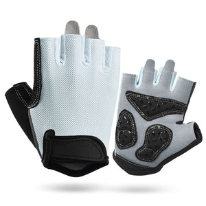 Gym Gloves - XL - Grey Women's - Half - Finger Non - Slip Weightlifting - Factory Direct Shop
