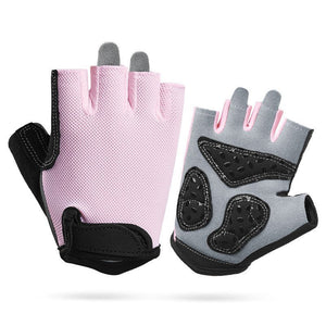 Gym Gloves - M - Pink Children's Half - Finger Non - Slip Weightlifting - Factory Direct Shop