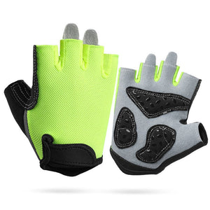Gym Gloves - S - Green Children's Half - Finger Non - Slip Weightlifting - Factory Direct Shop