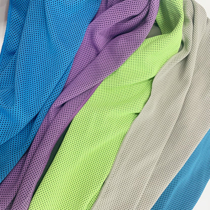 Blue 4-Piece Portable Cooling Towel Set - Quick-Dry Ice-Cool Towel for Sports, Travel, and Heat Relief