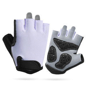 Gym Gloves - XL - Purple Children's Half - Finger Non - Slip Weightlifting - Factory Direct Shop